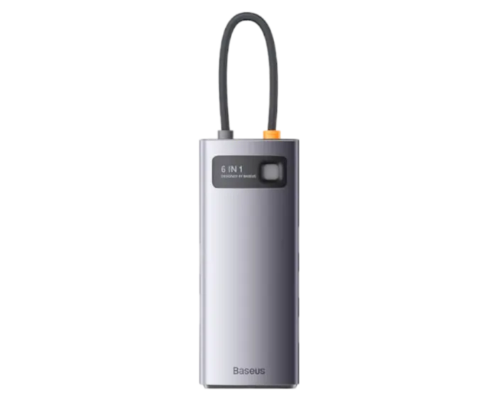 Baseus Starjoy Series 6 in 1 Type E-C to HDMI*2+USB 3.0*3+PD*1 WKWG030113 - Image 1