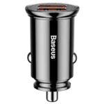 Baseus Circular Plastic A+A 30W DUAL QC 3.0 Quick Car Charger Black CCALL-YD01