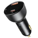 Baseus 100W Supreme Digital Display PPS Dual Quick Charger Car Charger With Type-C to Type-C 100W 1m