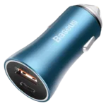 Baseus U+C 40W Golden Contactor Pro Dual Quick Charger Car Charger with Type-C to Lighting 1M Cable