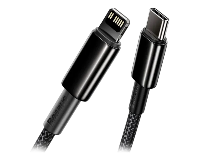 Baseus Tungsten Gold 1M Fast Charging Data Cable Type-C to iP PD 20W Black - Image 1
