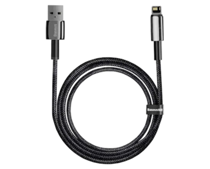 Baseus Tungsten Gold Fast Charging Data Cable USB to iP 2.4A - Image 1