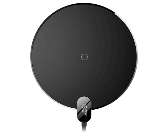 Baseus 15W Digital LED Display Gen 2 Wireless Charger Black - Image 1