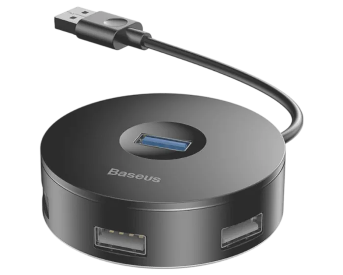 Baseus USB-A to USB-A Hub Air Joy / Round Box Adapter Black - Image 1