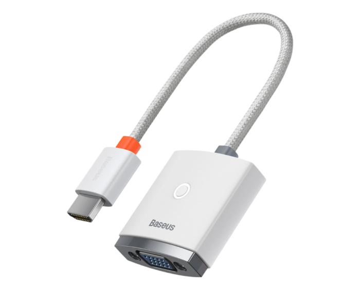 Baseus Lite Series HDMI to VGA Converter / Adapter White - Image 1