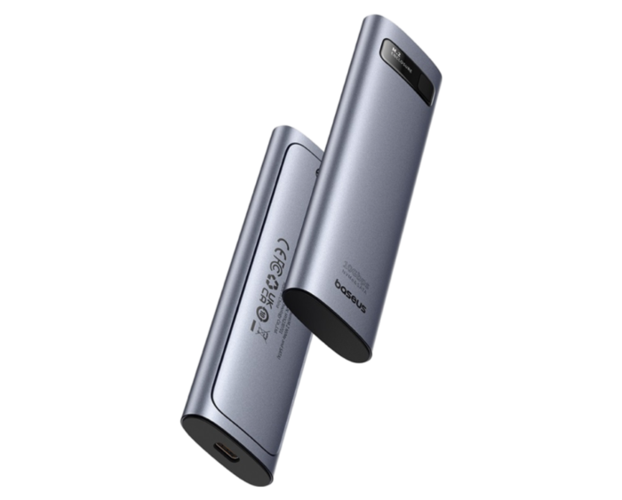 Baseus M.2 & NVMe SSD Enclosure FlyJoy Series  (Included Type C to C cable & USB to Type C Cable, with Rubber Cover) - Image 1