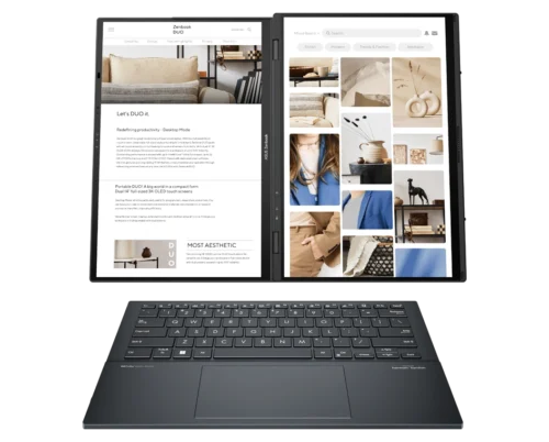 ASUS Zenbook DUO 14 OLED UX8406CA - PZ229WS(Intel® Core™ Ultra 9 Processor 285H/32GB RAM DDR5X/1TB M.2 NVMe™ PCIe® 4.0 SSD/14.0-inch, 3K (2880 x 1800) OLED /Microsoft Office Home & Student 2024/Windows 11 Home)