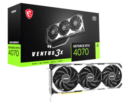 MSI GeForce RTX 4070 Ventus OC 3X E 12GB GDDR6X GPU