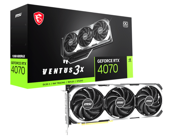 MSI GeForce RTX 4070 Ventus OC 3X E 12GB GDDR6X GPU - Image 1