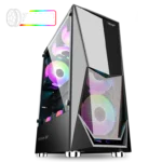 Armageddon Tritron 1 Dual Chamber Tempered Glass Side Panel Gaming PC Chassis Case | Free 3 ARGB Fan