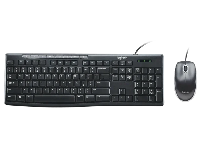 Logitech MK200 Media Corded Keyboard and Mouse Combo - Image 1