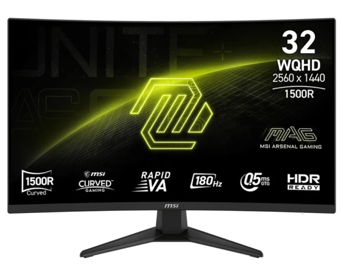 MONMSI0039-1 MSI MAG 321CQF E18 32 Inch 2560 x 1440 (WQHD) 180Hz Gaming Monitor - Image 1