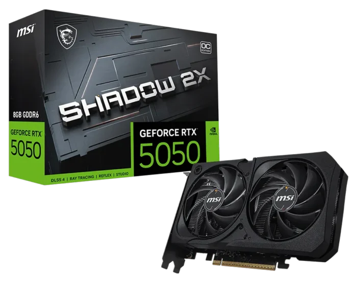 MSI GeForce RTX™ 5050 8GB SHADOW 2X OC Graphics Card - Image 1