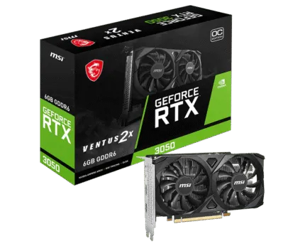 MSI GeForce RTX 3050 VENTUS 2X e 6GB OC GPU