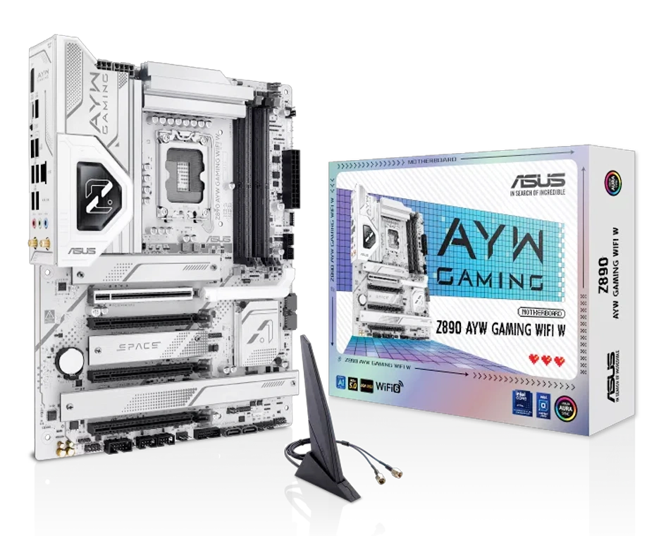 Z890 AYW asus motherboard ASUS Z890 AYW GAMING WIFI W DDR5 Motherboard - Image 1