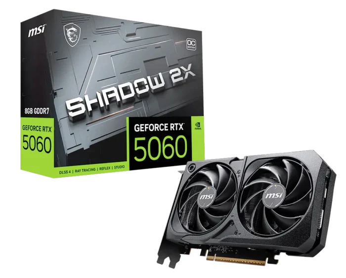 MSI GeForce RTX™ 5060 8GB SHADOW 2X OC Graphic Card - Image 1