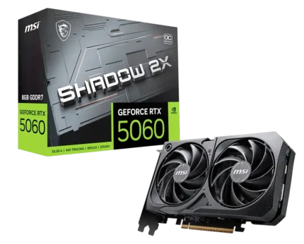 MSI GeForce RTX™ 5060Ti 8GB SHADOW 2X OC PLUS Graphic Card
