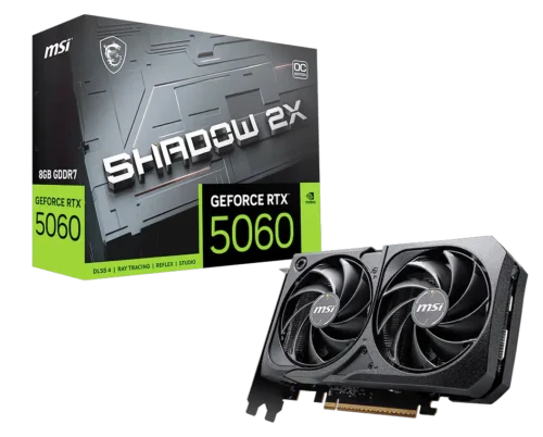 MSI GeForce RTX™ 5060Ti 8GB SHADOW 2X OC PLUS Graphic Card