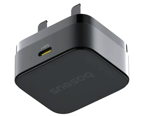Baseus Palm Fast Charger 1C 20W UK Cluster Black With Cable USB-C to USB-C 60W 20V/3A 1M - Image 3