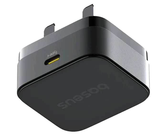 Baseus Palm Fast Charger 1C 20W UK Cluster Black With Cable USB-C to USB-C 60W 20V/3A 1M - Image 3