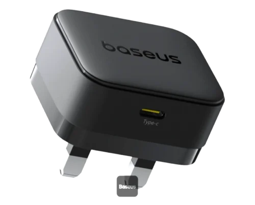 Baseus Palm Fast Charger 1C 20W UK Cluster Black With Cable USB-C to USB-C 60W 20V/3A 1M - Image 2