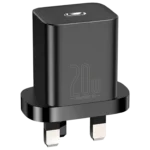 Baseus 20W Super Si Quick Charger 1C UK Black With Baseus Simple Wisdom Data Cable