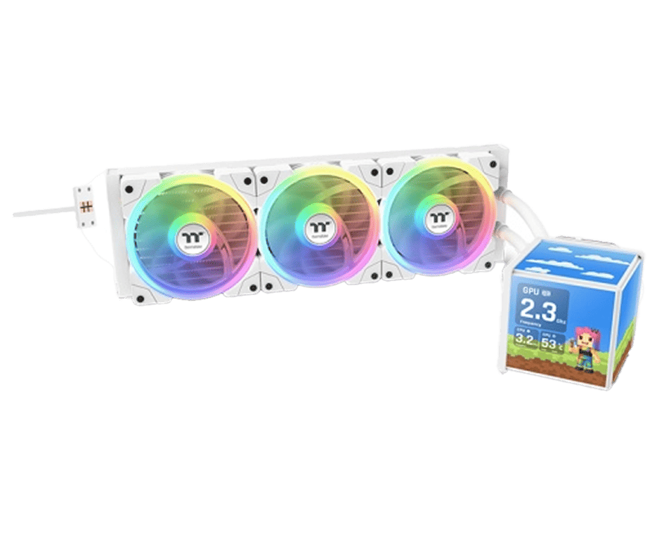 thermaltake Thermaltake MINECUBE 360 Ultra ARGB Sync AIO Liquid Cooler (Snow) - Image 1