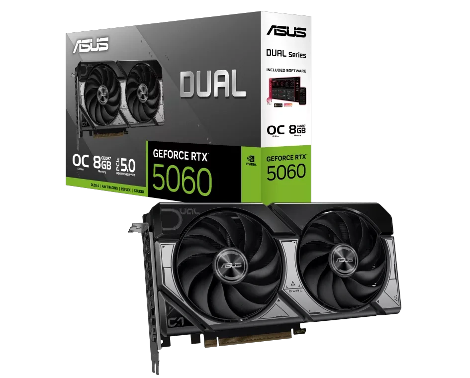 ASUS-Dual-GeForce-RTX™-5060-8GB-GDDR7-OC-Edition-1 ASUS Dual GeForce RTX™ 5060 8GB GDDR7 OC Edition Graphics Card - Image 1
