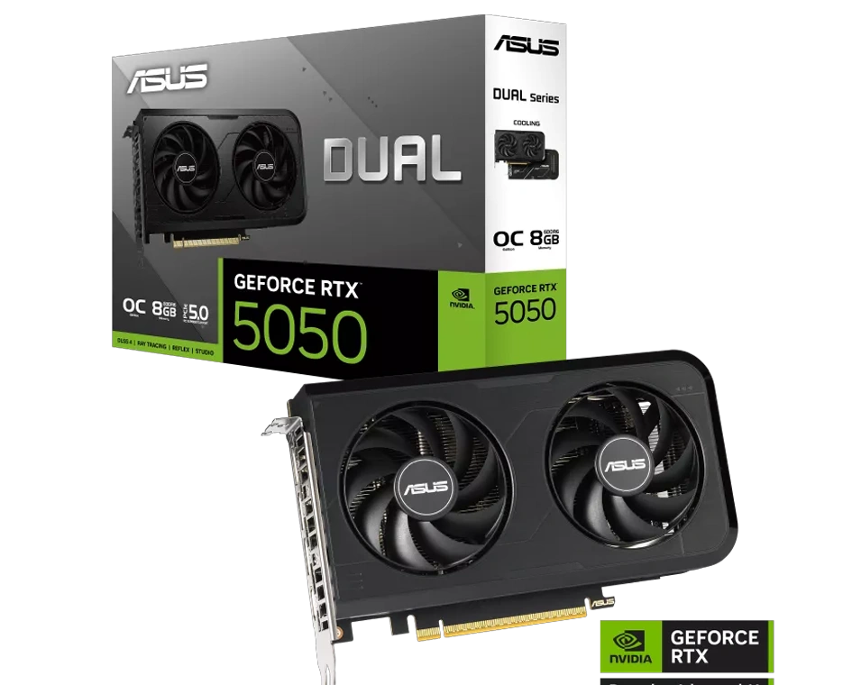 Asus-Dual-Rtx5050 ASUS Dual GeForce RTX™ 5050 8GB GDDR6 OC Edition Graphics Card - Image 1