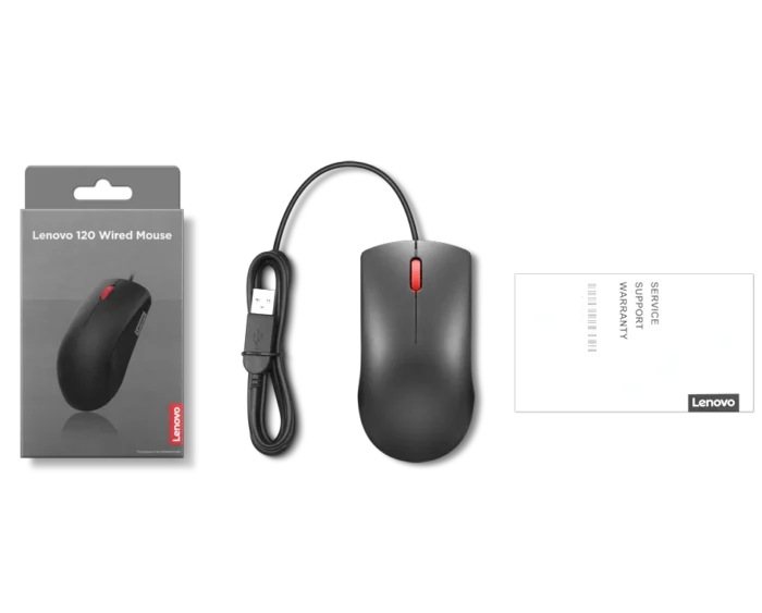 Lenovo 120 Wired Mouse - Image 3