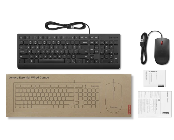 Lenovo Essential Wired Combo Keyboard and Mouse - Image 4