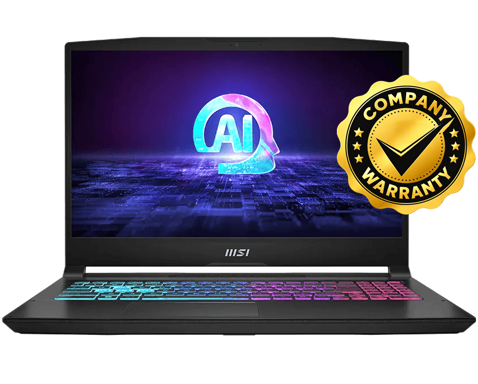 msi katana a15 AI with company warranty logo MSI KATANA A15 AI B8VE Gaming Laptop (AMD Ryzen™ 7 8845HS Processor/1TB NVMe SSD/16GB DDR5 RAM/RTX 4050 6GB/15.6" FHD (1920x1080),144Hz, IPS-Level/Windows 11 Home) - Image 1