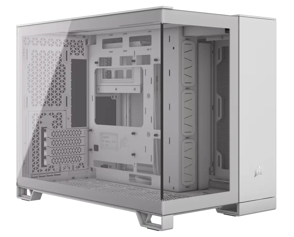 CORSAIR 2500X DUAL CHAMBER PC CASE-2 CORSAIR 2500X Mid-Tower Dual Chamber PC Case - White - Image 1