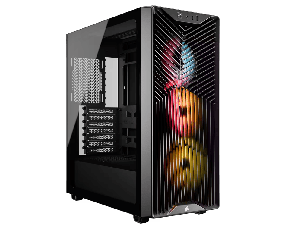CORSAIR 3200D ARGB BLACK CASE CORSAIR 3200D RS ARGB Mid-Tower PC Case - Black - Image 1
