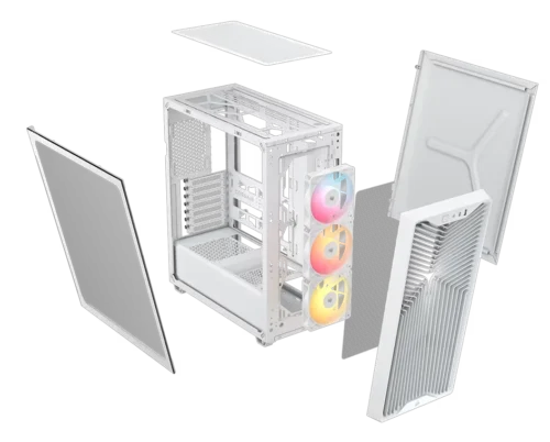 CORSAIR 3200D RS ARGB Mid-Tower PC Case - White - Image 2