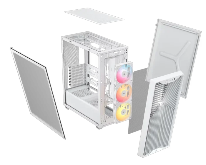 CORSAIR 3200D RS ARGB Mid-Tower PC Case - White - Image 2