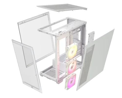 CORSAIR 3500X ARGB Mid-Tower PC Case - White - Image 5