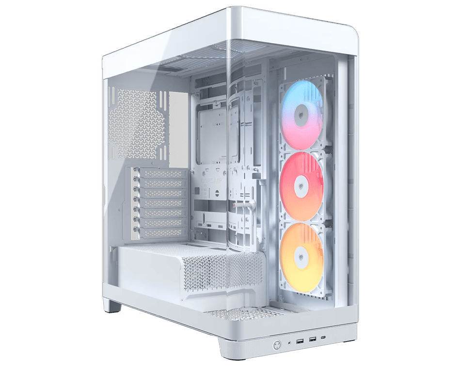 CORSAIR 4500X ARGB CASE WHITE CORSAIR FRAME 4500X RS-R ARGB Panoramic Glass Mid-Tower PC Case-White - Image 1