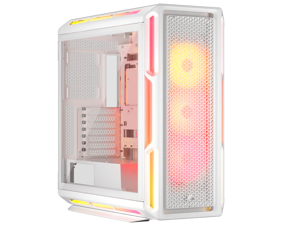CORSAIR 5000T LX AIRFLOW RGB MID TOWER WHITE CASE CORSAIR iCUE LINK 5000T LX RGB Mid-Tower High-Performance PC Case - White - Image 1
