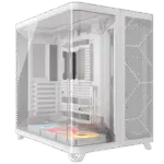 CORSAIR AIR 5400 RS-R ARGB Triple Chamber Mid-Tower PC Case - White