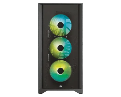CORSAIR iCUE 4000X RGB Tempered Glass Mid-Tower ATX Case-Black - Image 2
