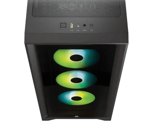 CORSAIR iCUE 4000X RGB Tempered Glass Mid-Tower ATX Case-Black - Image 3