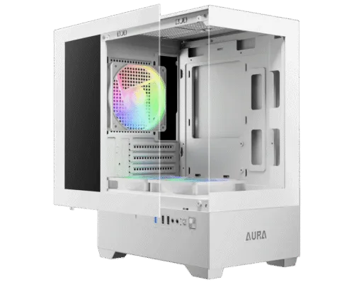 GAMDIAS AURA GC9M ARGB Case-White - Image 3