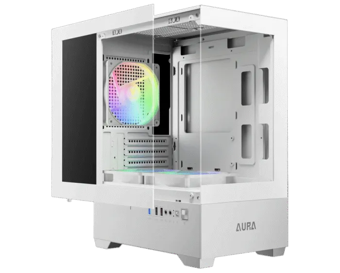 GAMDIAS AURA GC9M ARGB Case-White - Image 3
