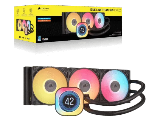CORSAIR iCUE LINK TITAN 360 RX LCD Liquid CPU Cooler - Image 6