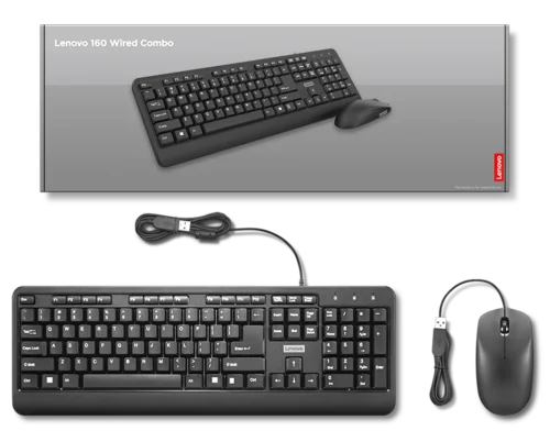 Lenovo 160 Wired Keyboard & Mouse Combo - Image 2