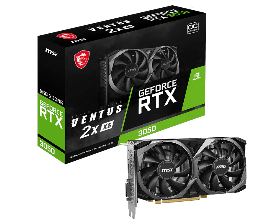 MSI RTX 3050 VENTUS 2X XS 8G OC GRAPHICS MSI GeForce RTX™ 3050 VENTUS 2X XS 8G OC Graphic Card - Image 1