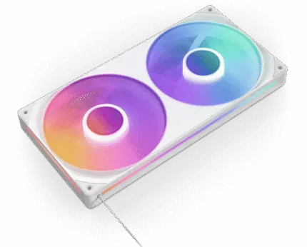 NZXT F280 RGB CORE 280mm Single Frame Black FAN-White