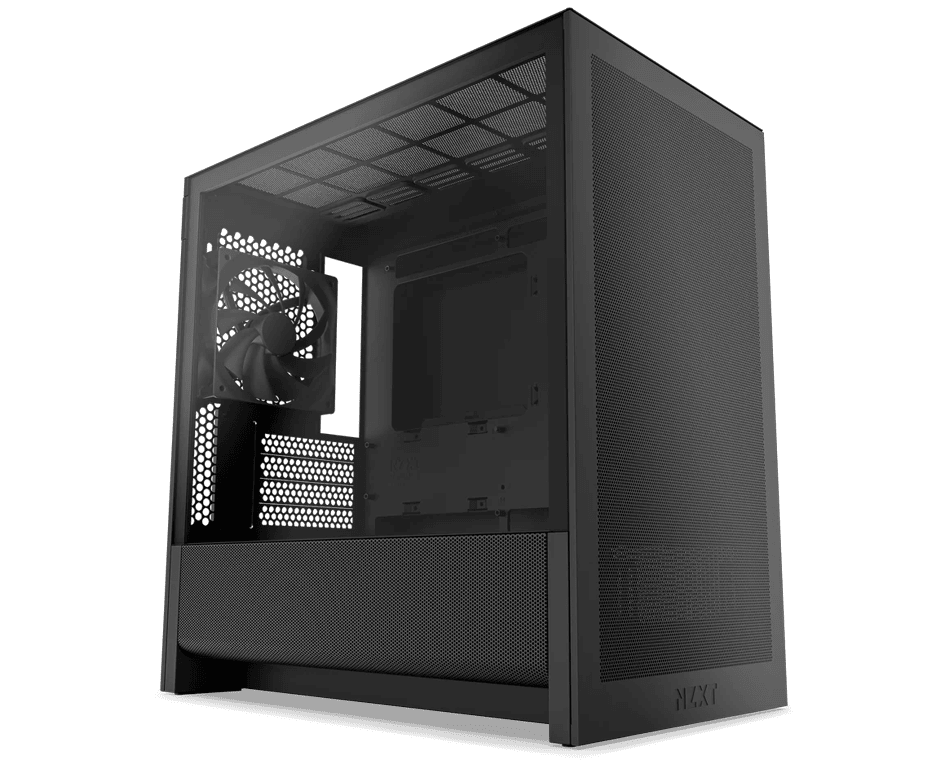 NZXT H3 FLOW BLACK MICRO ATX-1 NZXT H3 Flow Micro-ATX Airflow Case - Image 1