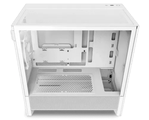 NZXT H3 Flow Micro-ATX Airflow Case-White - Image 2